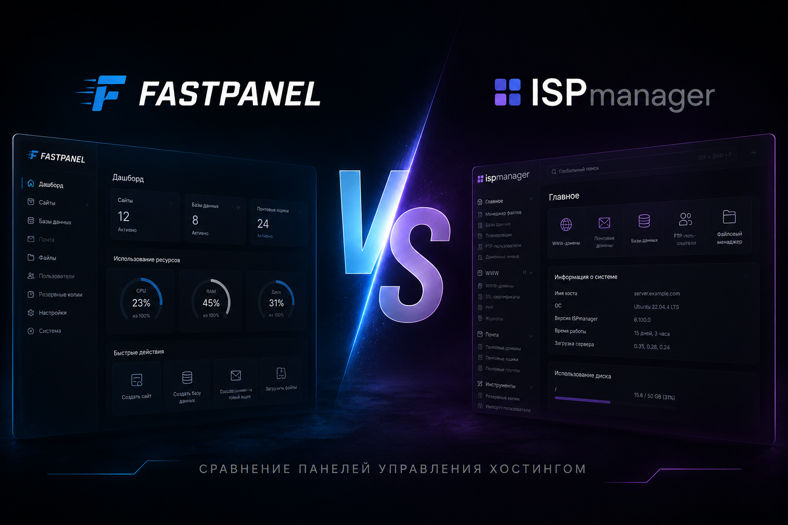 FASTPANEL vs ISPmanager